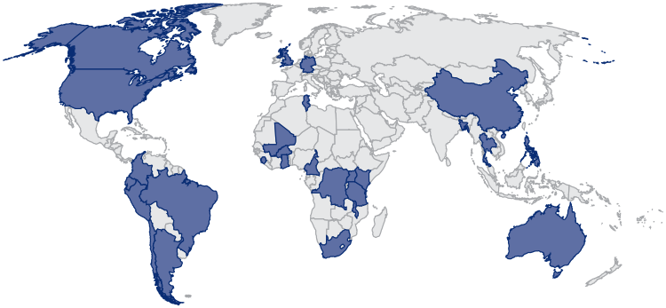 TRI's Global Presence - World Map